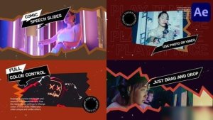 Videohive Comic Speech Slides for After Effects Openers template preview