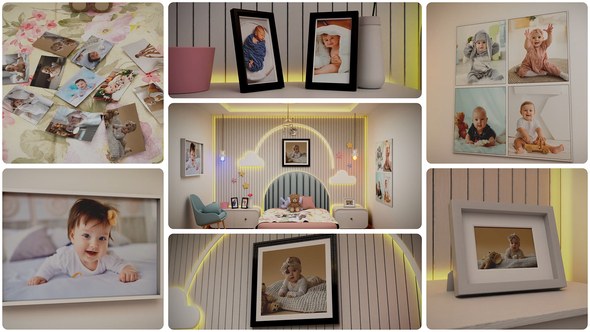 Videohive Sweet Moments вЂ“ Baby Story Slideshow for Interiors Video Displays template preview