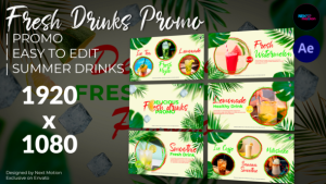 Videohive Fresh Drinks Promo Openers template preview