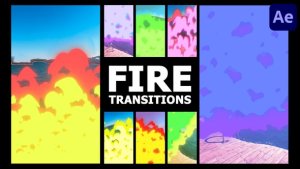 Videohive Fire Vertical Transitions | After Effects Elements template preview