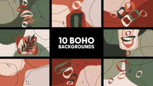 Videohive Boho Backgrounds Elements template preview