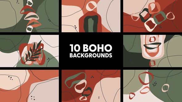 Videohive Boho Backgrounds Elements template preview