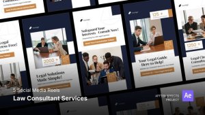 Videohive Social Media Reels - Law Consultant Services After Effects Template Product Promo template preview