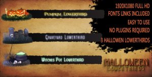 Halloween Lower Thirds Video Displays template preview