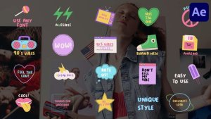 Videohive 90s Vibes Titles for After Effects Titles template preview