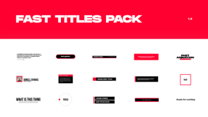 Videohive Fast Titles Pack Titles template preview