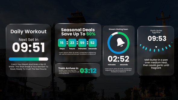 Videohive Timer Widget Elements template preview