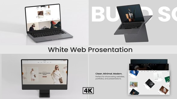 Videohive White Web Presentation | Laptop Mockup Product Promo template preview