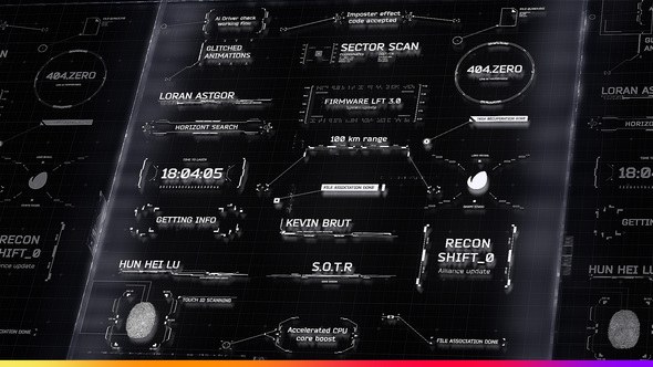Videohive HUD Titles and Call-Outs Pack Titles template preview