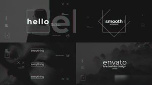 Videohive Black White Intro Design Openers template preview