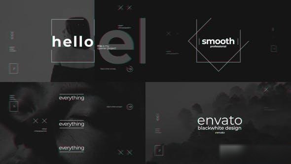 Videohive Black White Intro Design Openers template preview