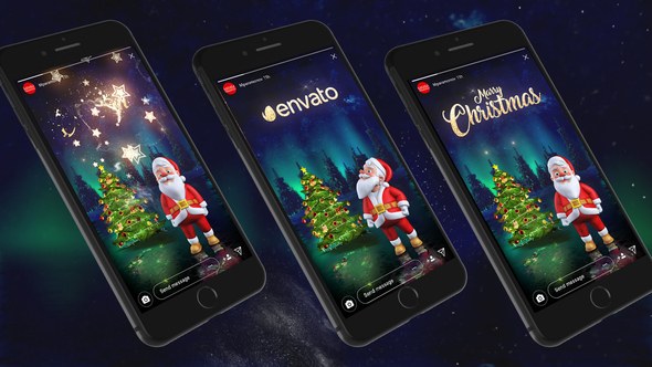 Videohive Instagram Story from Santa Titles template preview