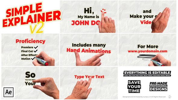 Videohive Simple Explainer Openers template preview