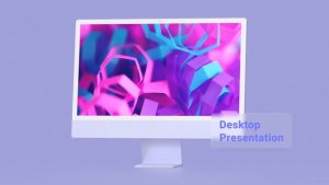Videohive Colorful Display - Website Desktop Mock-Up Presentation Product Promo template preview