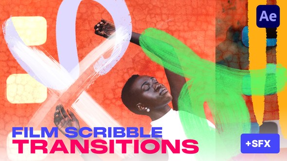 Videohive Film Scribble Transitions Elements template preview
