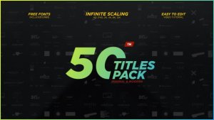 50 Minimal & Modern Titles Pack Video Displays template preview