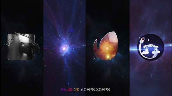 Videohive Space Vortex Logo Intro Logo Stings template preview