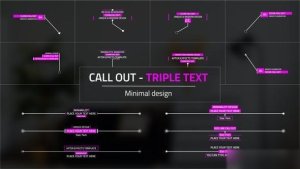 Videohive Triple Text Call - Outs Openers template preview