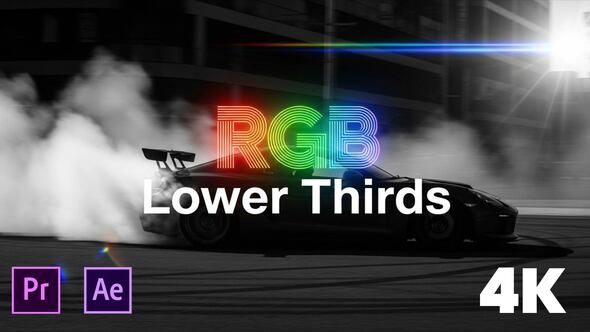 Videohive RGB  Lower Thirds / Black & White Bold Titles вЂ“ Minimal Design Pack Elements template preview