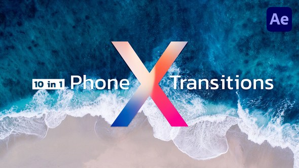Phone X Transitions Video Displays template preview