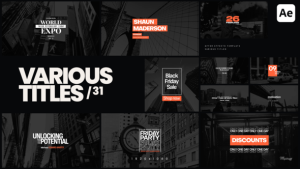 Videohive Various Titles 31 Titles template preview