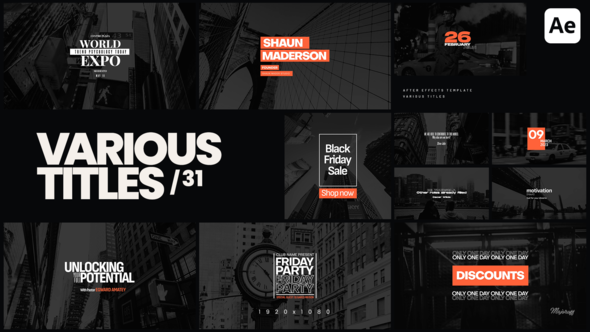 Videohive Various Titles 31 Titles template preview