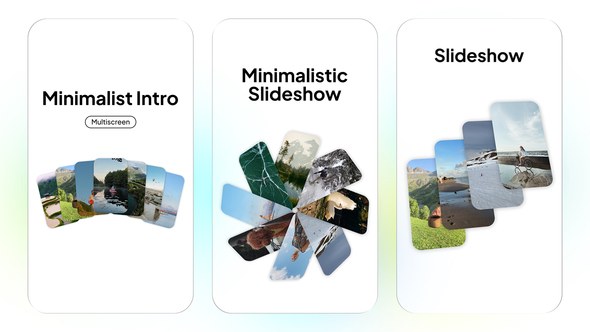 Videohive Vertical Minimalistic Slideshow Video Displays template preview