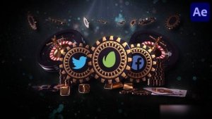 Videohive Black Gold Casino for After Effects Logo Stings template preview
