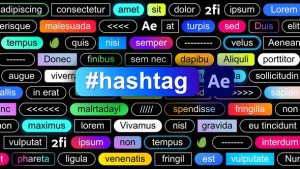 Videohive Hashtag Titles template preview