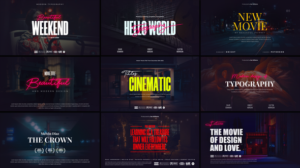 Videohive Cinematic Film Titles Titles template preview