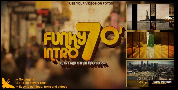 Videohive Funky Intro Video Displays template preview
