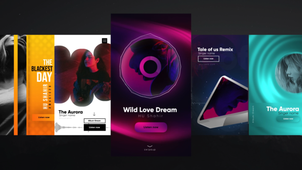 Instagram Modern Music Stories Video Displays template preview