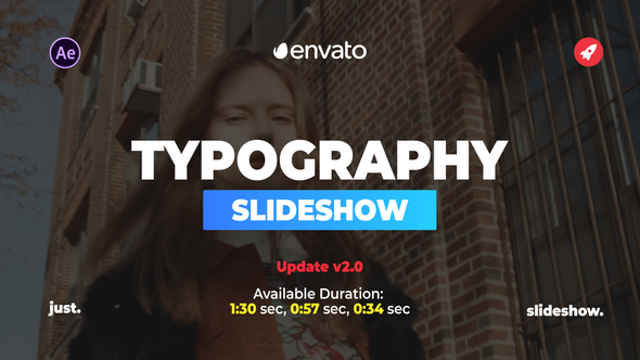 Videohive Beautiful Typography Slideshow Video Displays template preview