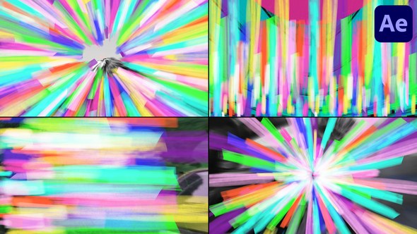 Videohive Brush Rainbow Seamless Transitions | After Effects Elements template preview