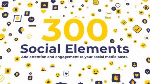 Videohive 300 Social Elements | After Effects Elements template preview