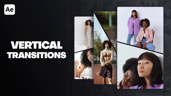 Videohive Stylish Vertical Transitions Elements template preview