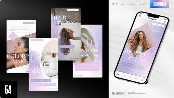 Videohive Beauty Instagram Stories 44872639 Video Displays template preview