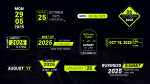 Videohive Clean Time & Date Titles Titles template preview