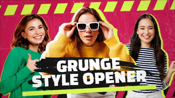 Videohive YouTube Blog Intro || Grunge Intro Openers template preview