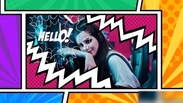 Videohive Comic page Intro Openers template preview