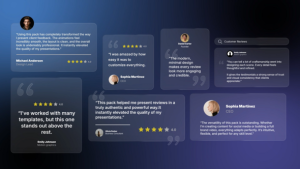 Videohive Testimonials Pack Glass Titles template preview