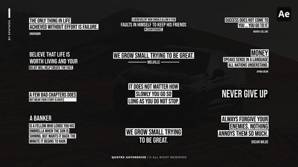 Videohive Quotes Autoresize | AE Titles template preview