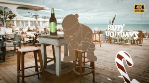 Videohive Santa in the Beach Broadcast-packages template preview