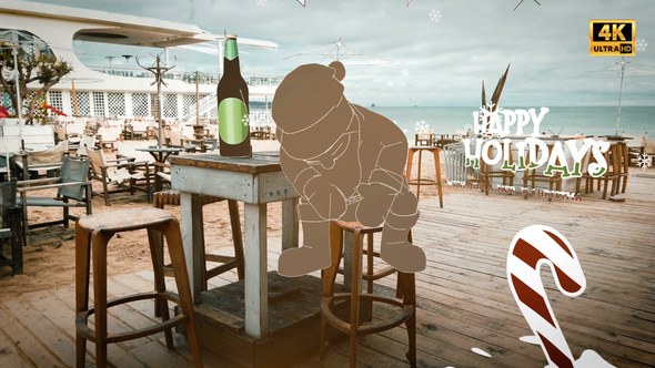 Videohive Santa in the Beach Broadcast-packages template preview