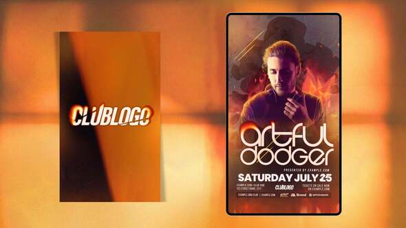 Videohive Animated Nightclub Flyer Template 59318849 Video Displays template preview