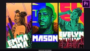 Glitch Poster Stories For Premiere Pro Premiere Pro template preview
