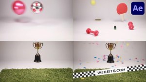Videohive 3D Sport Attributes Scene for After Effects Openers template preview