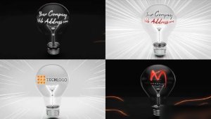 Videohive Light Bulb Logo Reveal Bundle Logo Stings template preview