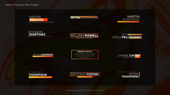 Videohive Gradient Lower Thirds | After Effects Elements template preview