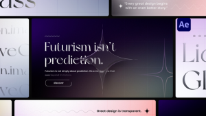 Videohive Liquid Glass Typography Posters Titles template preview